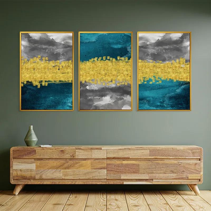 Картина на многоплатна основа Abstractluend Grey mockup 2