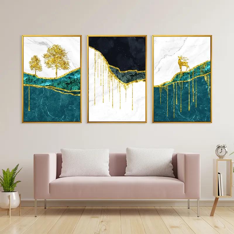 Картина на многоплатна основа Abstract Downhill mockup 3