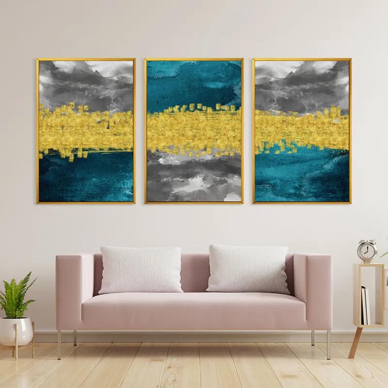 Картина на многоплатна основа Abstractluend Grey mockup 3