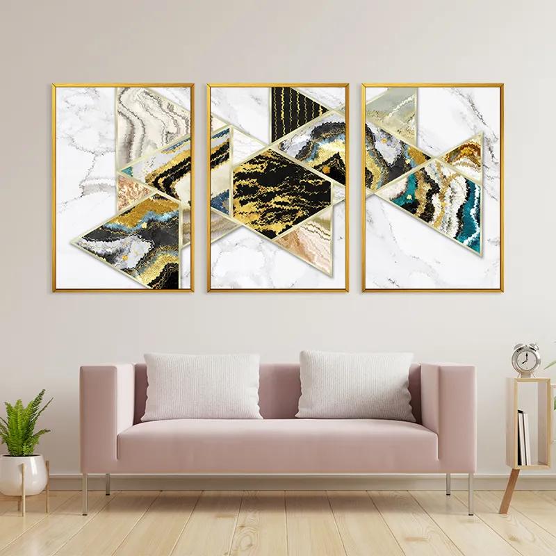 Картина на многоплатна основа Marble Shapes mockup 3