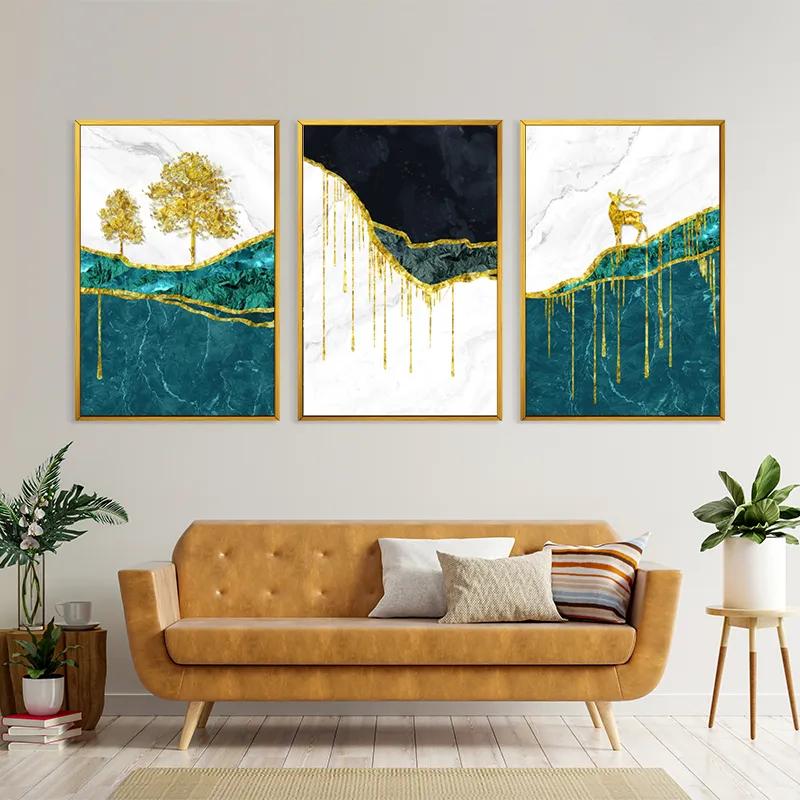 Картина на многоплатна основа Abstract Downhill mockup 4