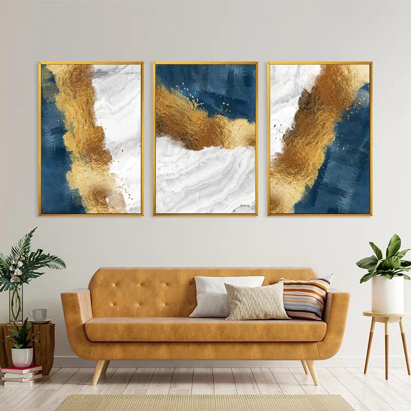 Картина на многоплатна основа Abstractluend White mockup 4