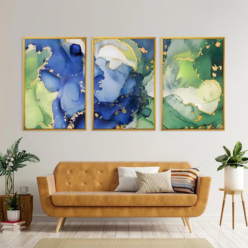 Картина на многоплатна основа Blue Green mockup 4