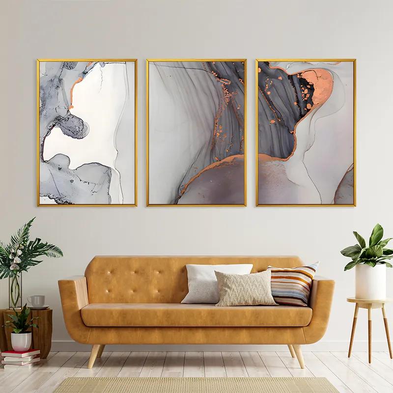 Картина на многоплатна основа Golden Pink mockup 4