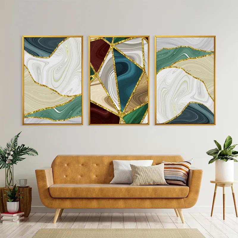 Картина на многоплатна основа Marble Waves mockup 4