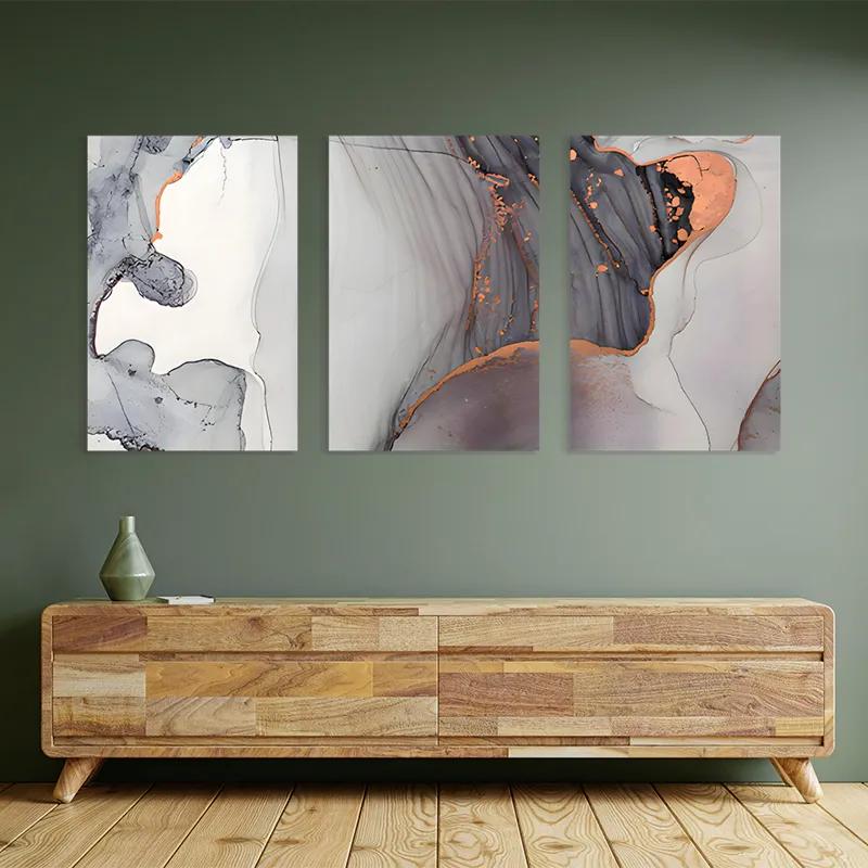 Картина на многоплатна основа Golden Pink mockup 2