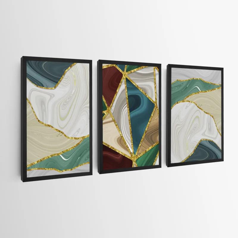 Картина на многоплатна основа Marble Waves mockup 0