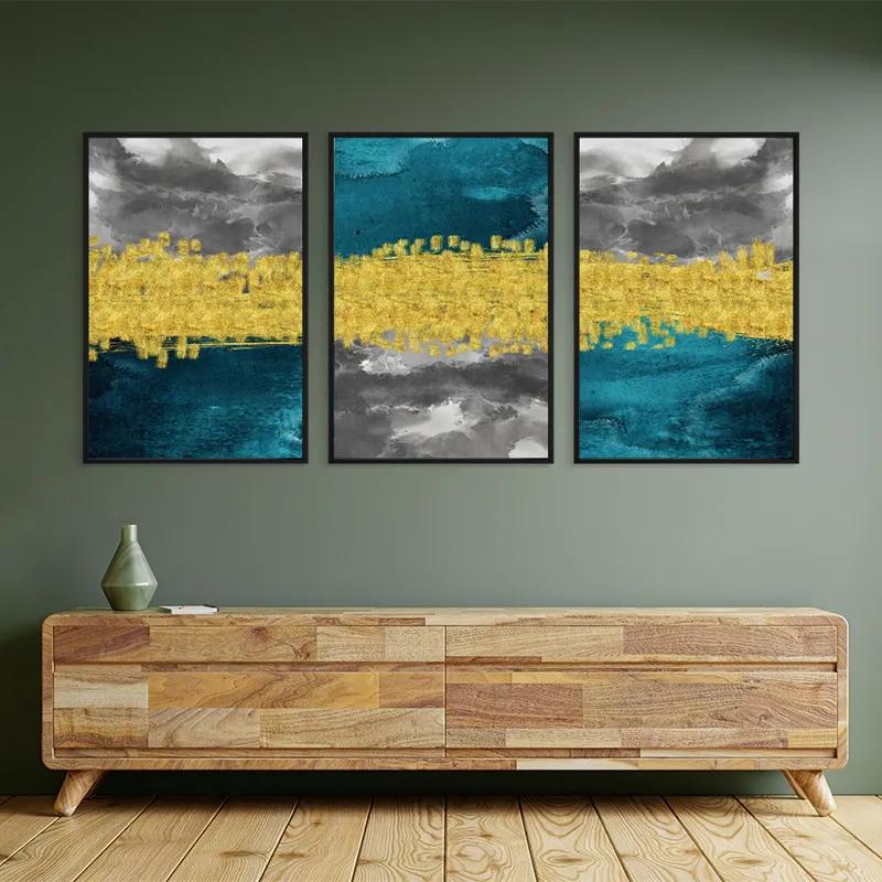 Картина на многоплатна основа Abstractluend Grey mockup 2