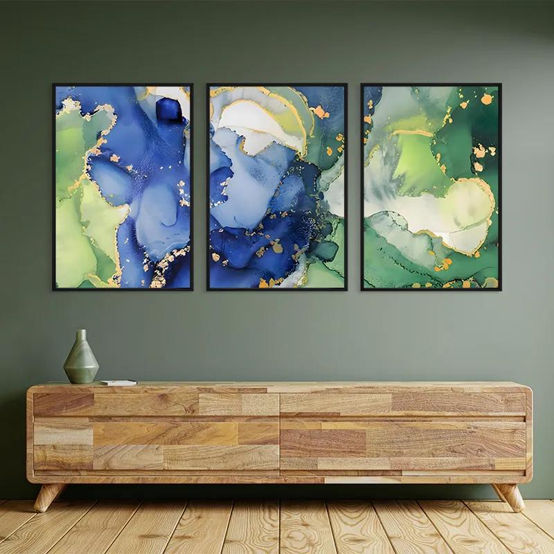 Картина на многоплатна основа Blue Green mockup 2