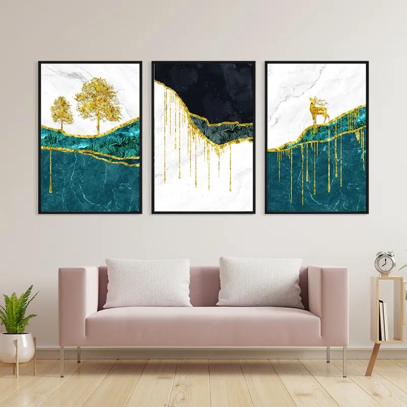 Картина на многоплатна основа Abstract Downhill mockup 3