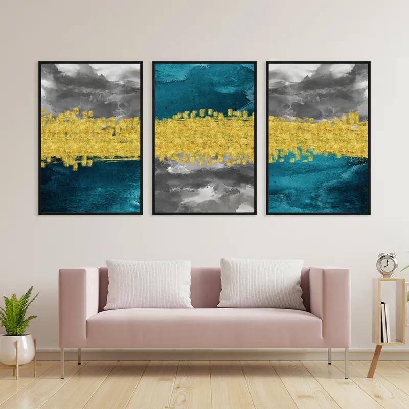 Картина на многоплатна основа Abstractluend Grey mockup 3