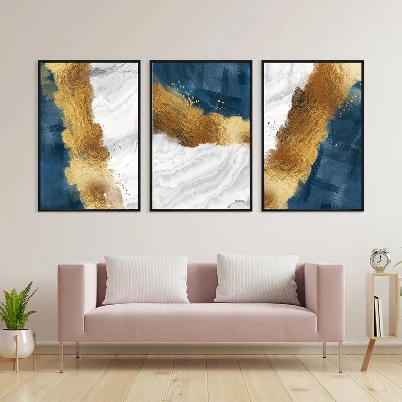 Картина на многоплатна основа Abstractluend White mockup 3