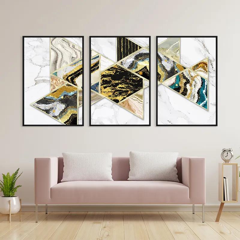 Картина на многоплатна основа Marble Shapes mockup 3