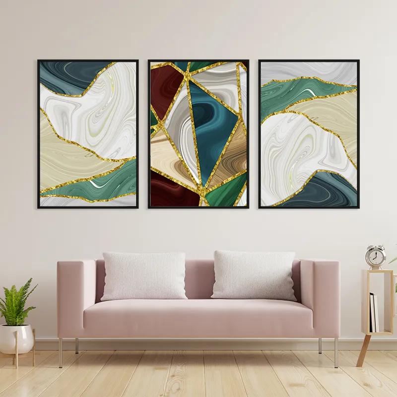 Картина на многоплатна основа Marble Waves mockup 3