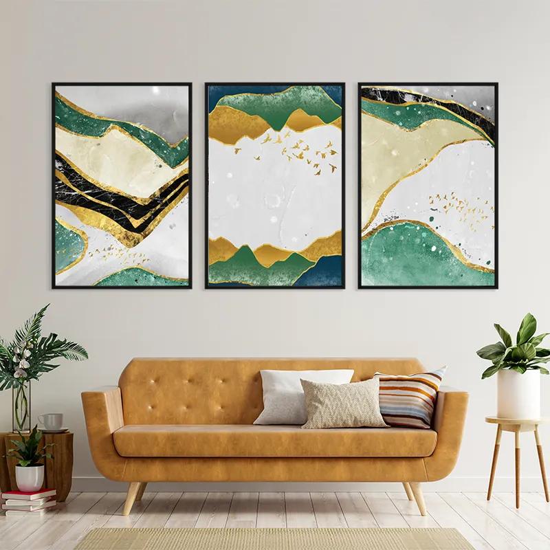 Картина на многоплатна основа Abstract Continent mockup 4