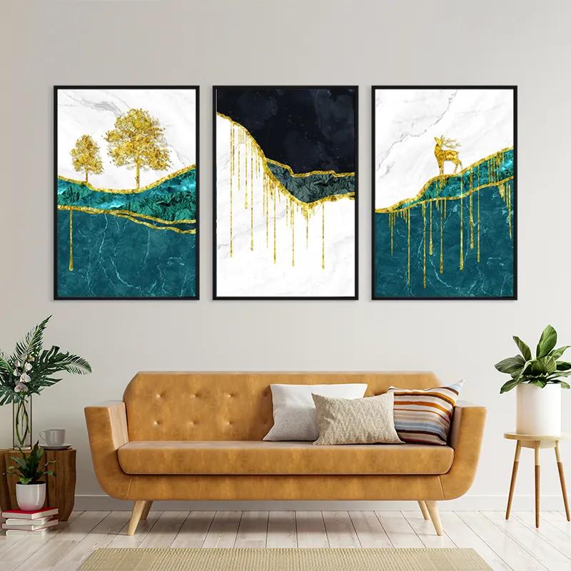 Картина на многоплатна основа Abstract Downhill mockup 4