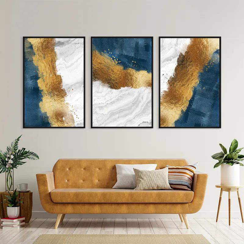 Картина на многоплатна основа Abstractluend White mockup 4