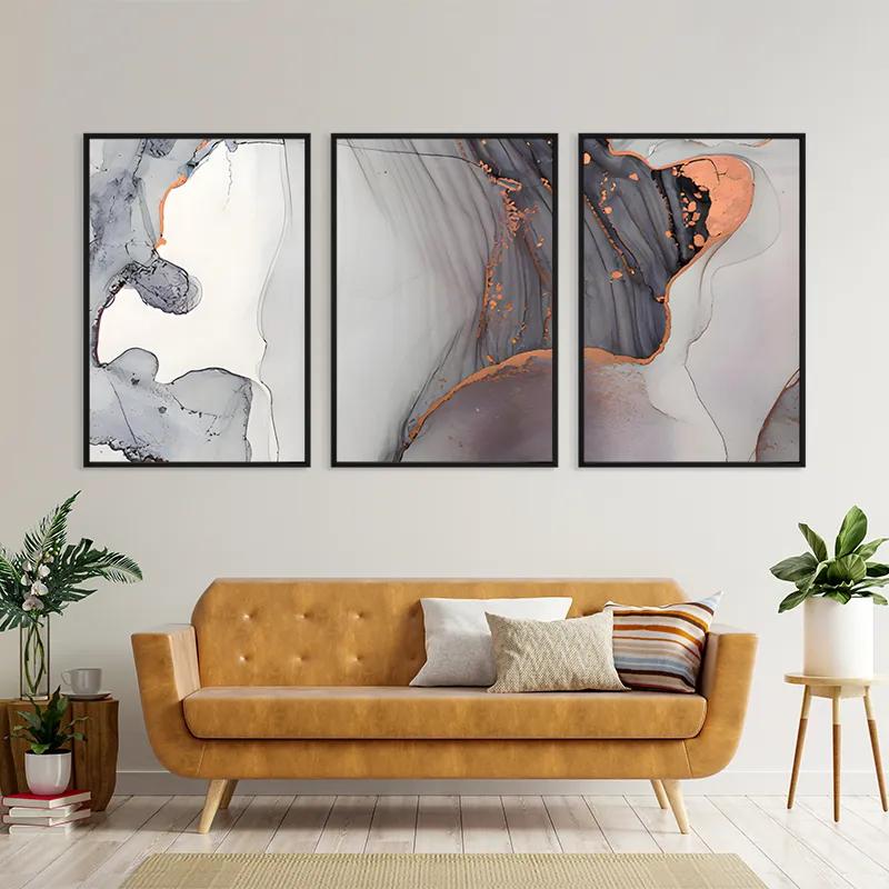 Картина на многоплатна основа Golden Pink mockup 4