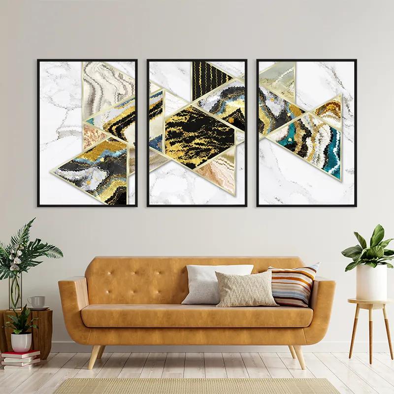 Картина на многоплатна основа Marble Shapes mockup 4