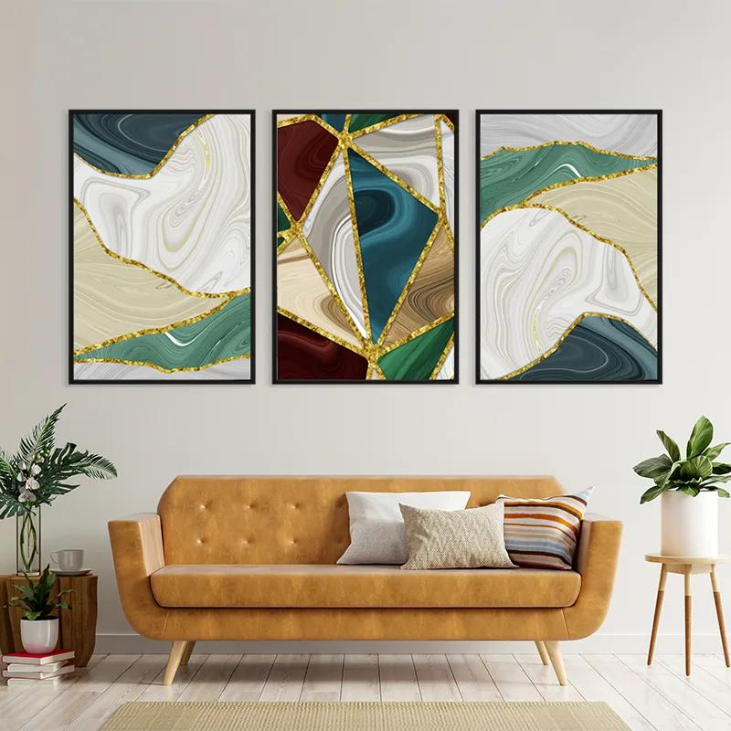 Картина на многоплатна основа Marble Waves mockup 4