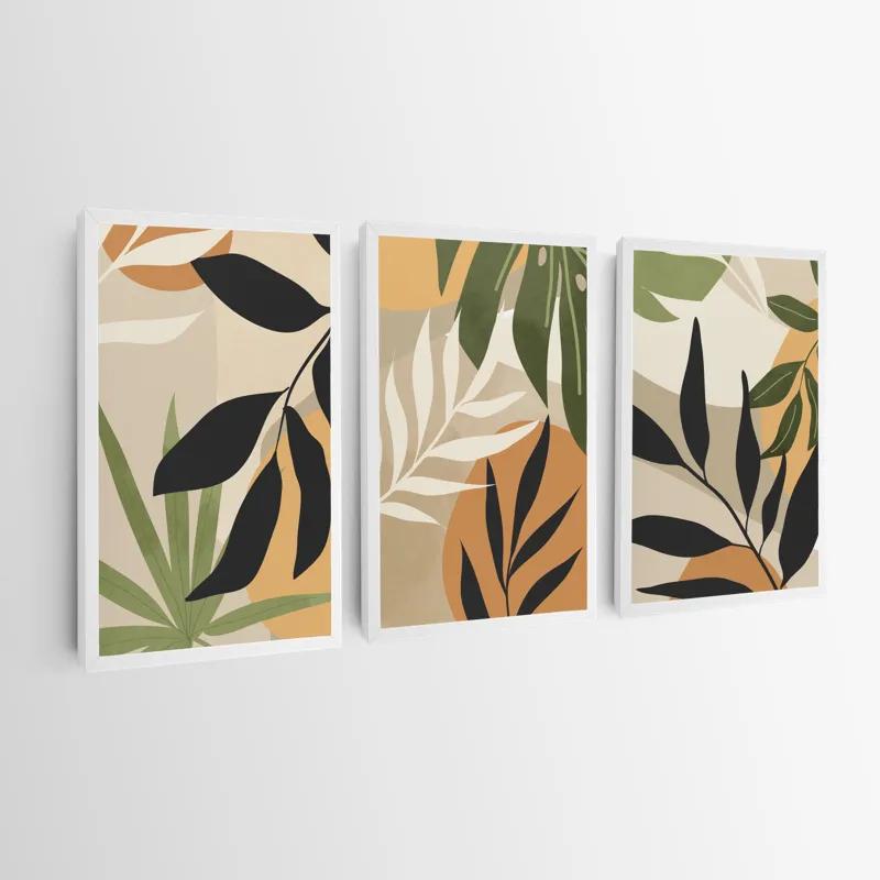 Картина на многоплатна основа Leaves Organicrt mockup 0