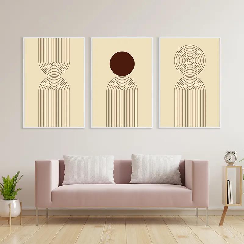 Картина на многоплатна основа Cream Set mockup 3