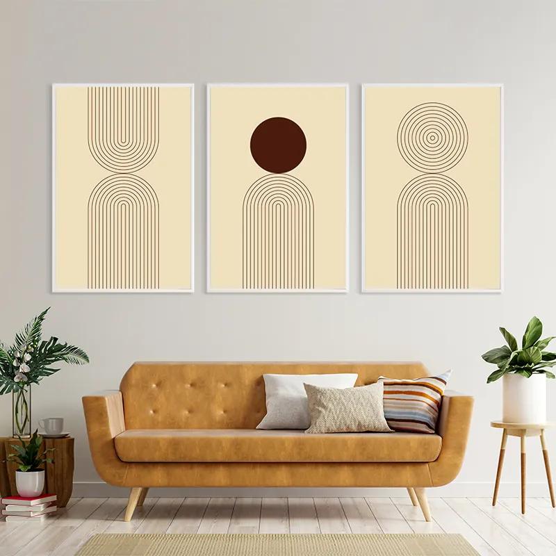 Картина на многоплатна основа Cream Set mockup 4