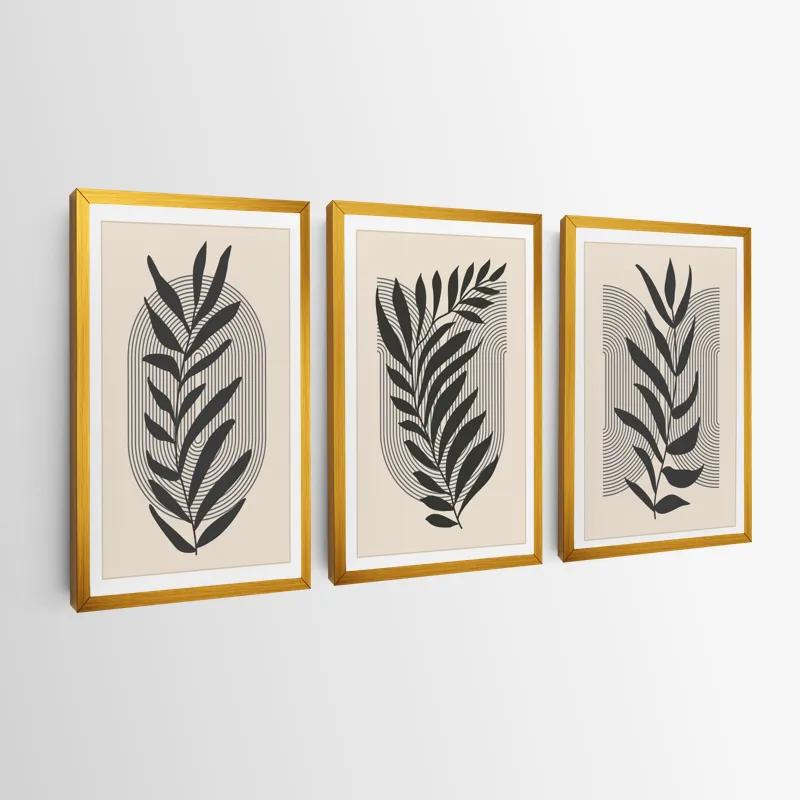 Картина на многоплатна основа Black Leaf mockup 0