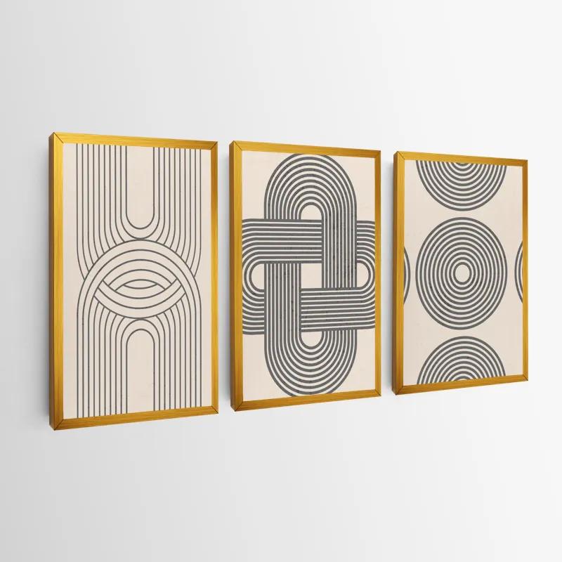 Картина на многоплатна основа Geometric Cream Design mockup 0