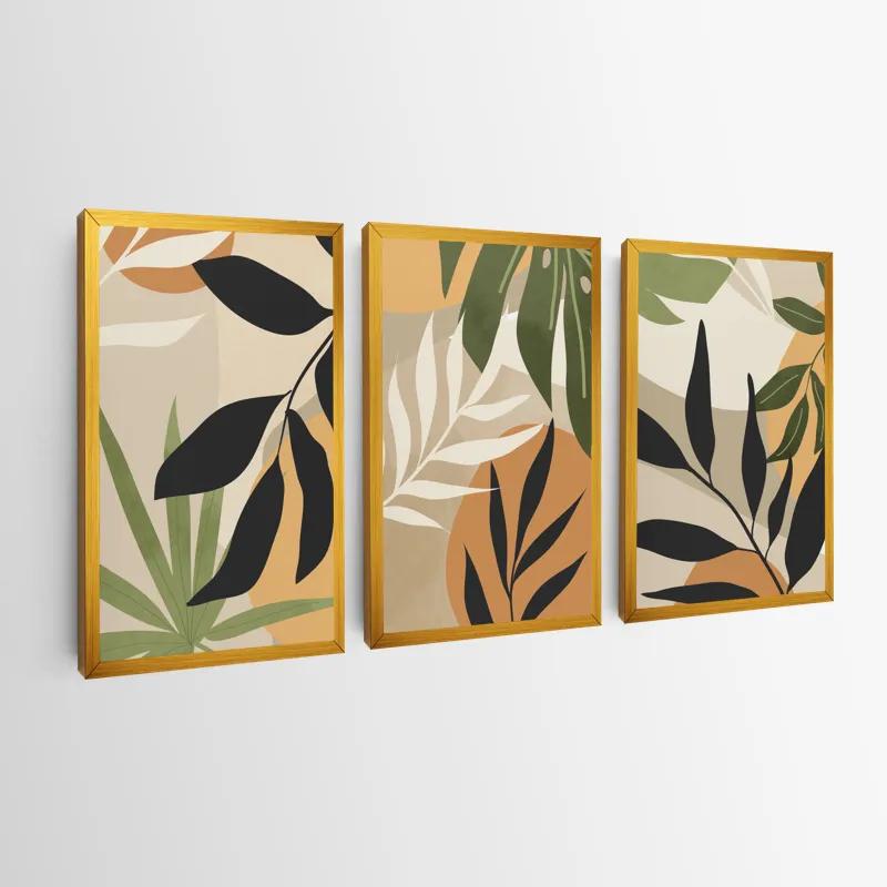 Картина на многоплатна основа Leaves Organicrt mockup 0