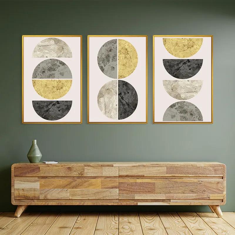 Картина на многоплатна основа Gold Moons mockup 2