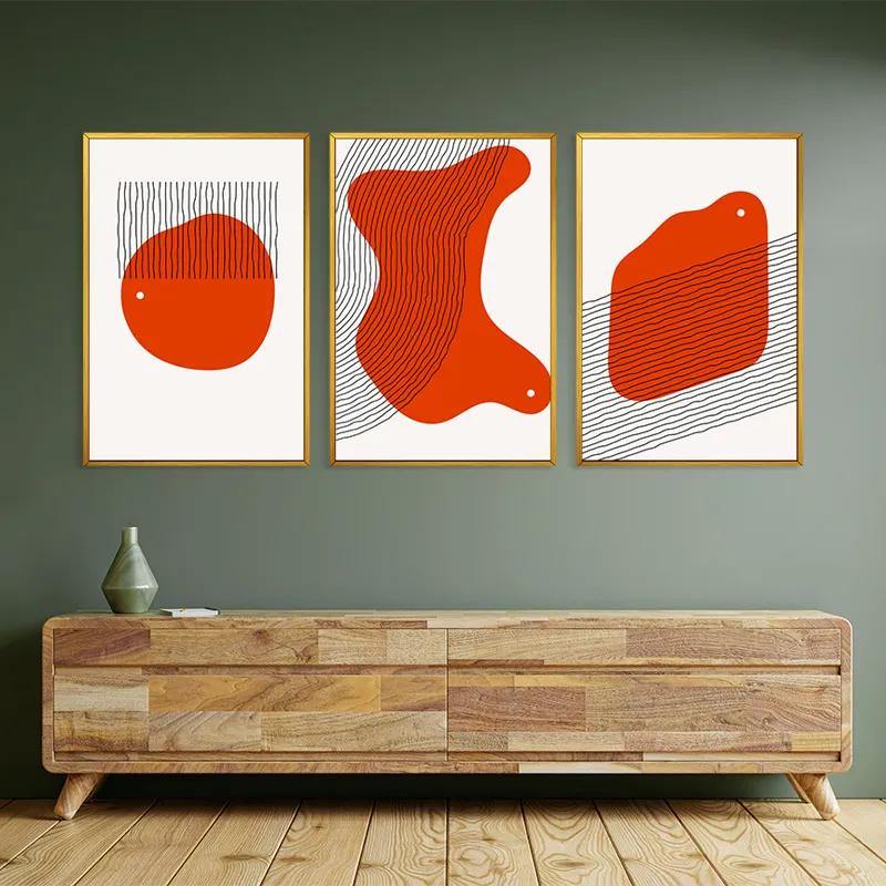 Картина на многоплатна основа Orange Circle mockup 2