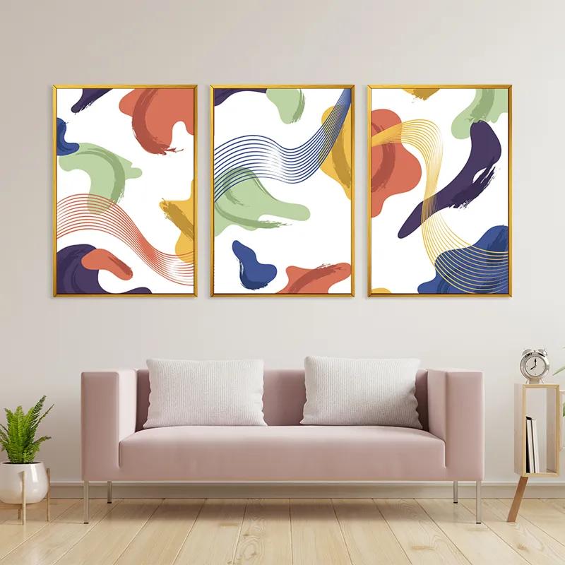 Картина на многоплатна основа Color Mix Lines mockup 3