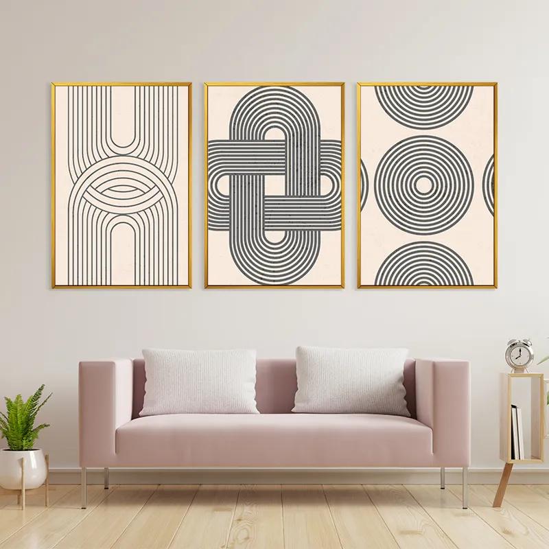 Картина на многоплатна основа Geometric Cream Design mockup 3