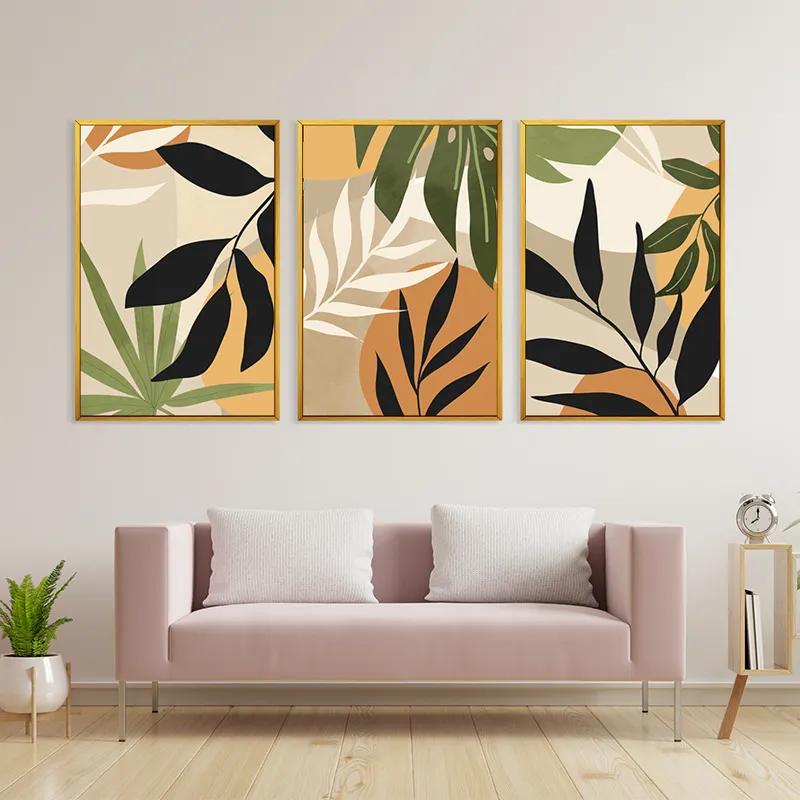 Картина на многоплатна основа Leaves Organicrt mockup 3