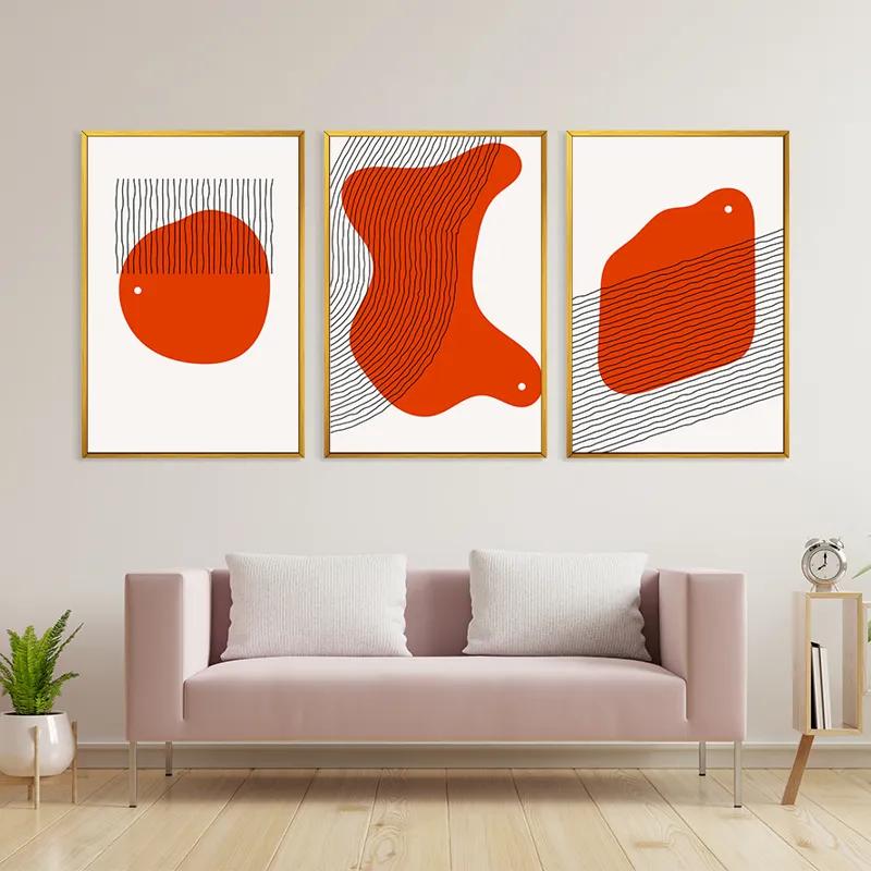 Картина на многоплатна основа Orange Circle mockup 3