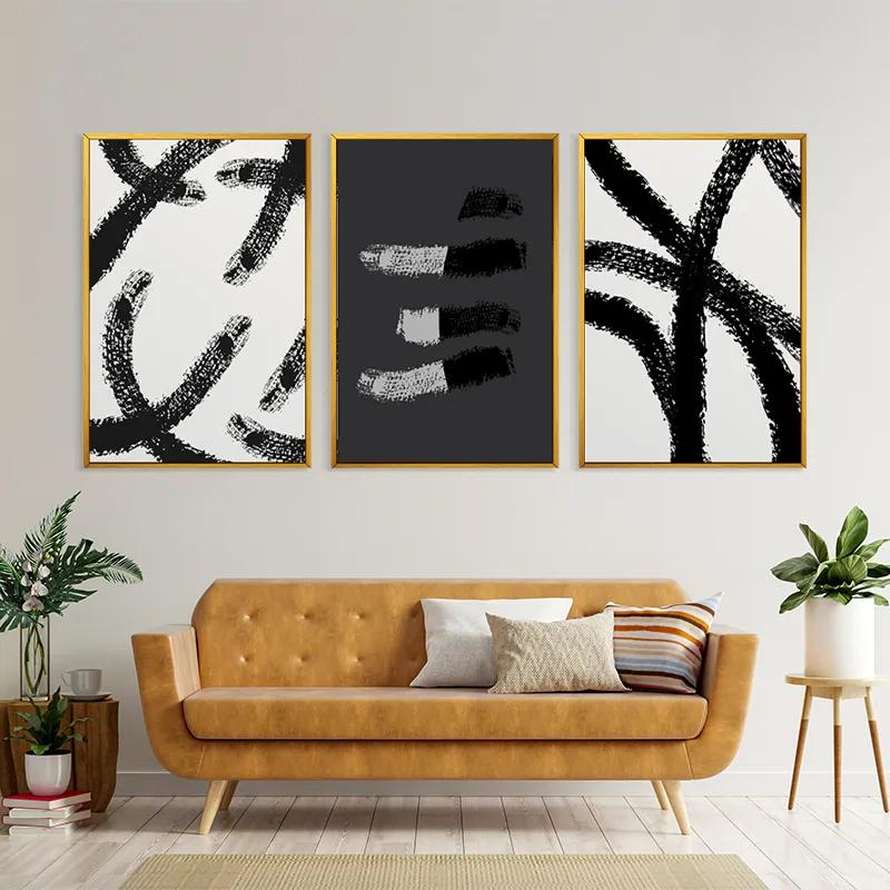 Картина на многоплатна основа Grey Shades mockup 4