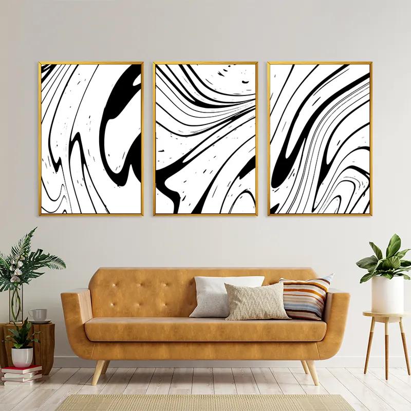 Картина на многоплатна основа White Marblert mockup 4