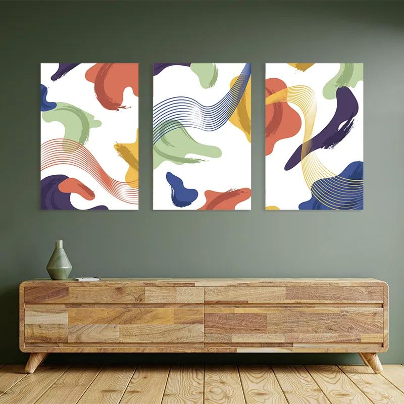 Картина на многоплатна основа Color Mix Lines mockup 2