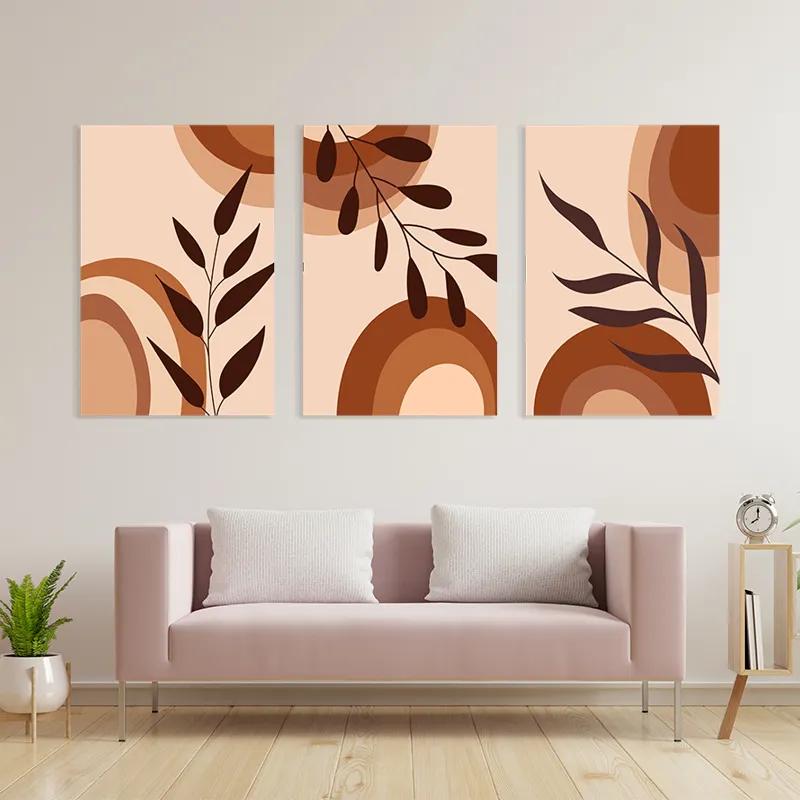 Картина на многоплатна основа Brownbstract mockup 3