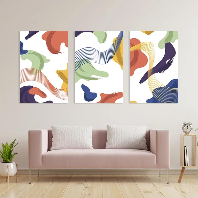 Картина на многоплатна основа Color Mix Lines mockup 3
