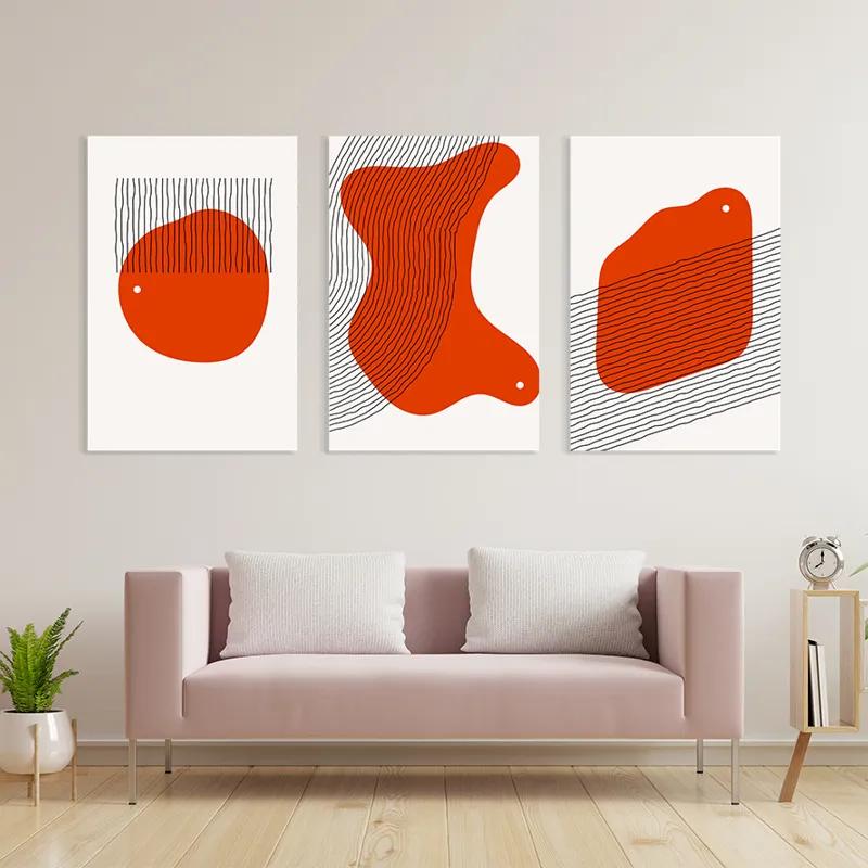 Картина на многоплатна основа Orange Circle mockup 3