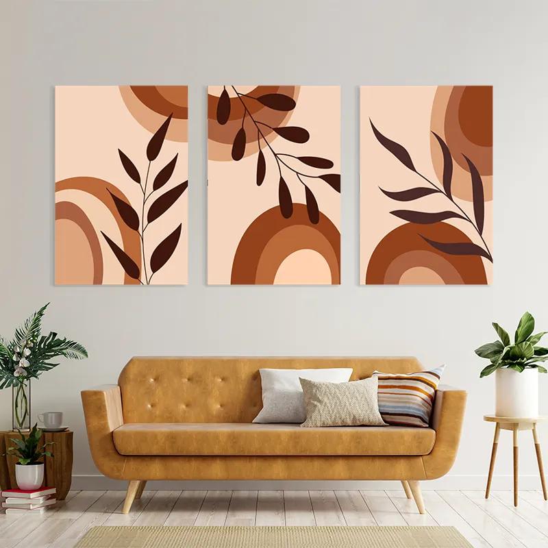 Картина на многоплатна основа Brownbstract mockup 4