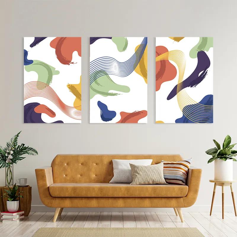 Картина на многоплатна основа Color Mix Lines mockup 4