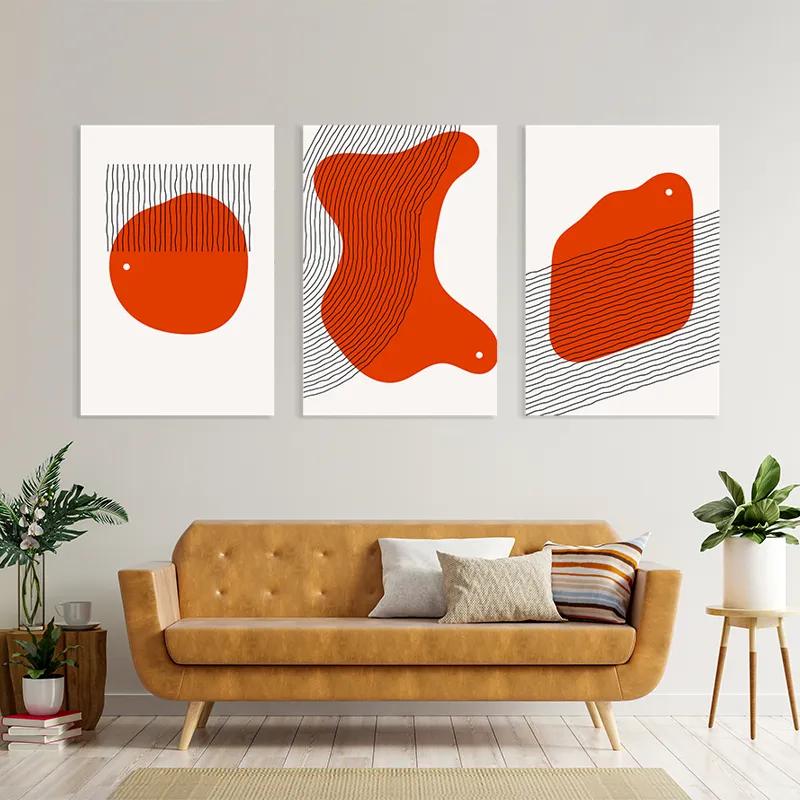 Картина на многоплатна основа Orange Circle mockup 4