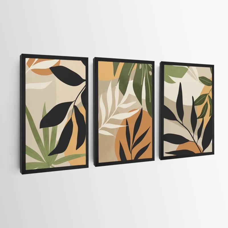 Картина на многоплатна основа Leaves Organicrt mockup 0