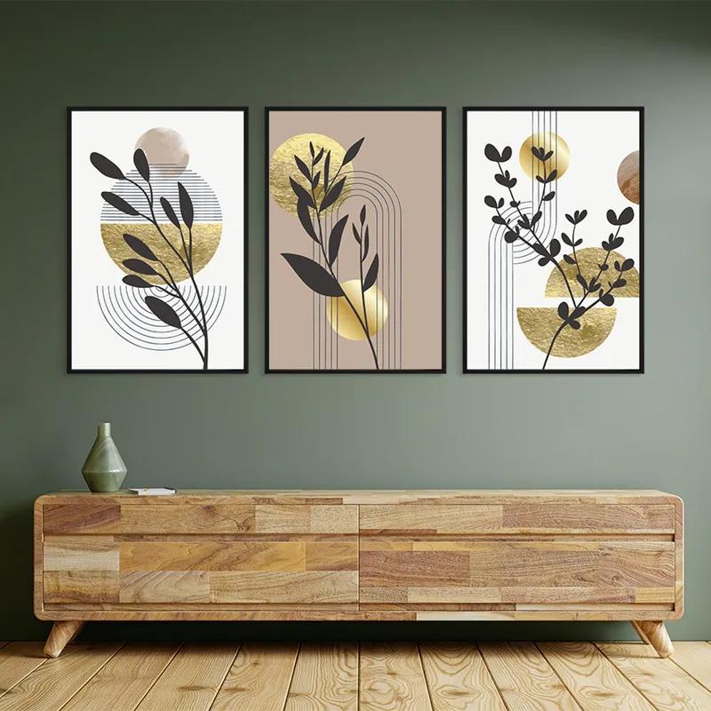 Картина на многоплатна основа Goldrown Leaf mockup 2