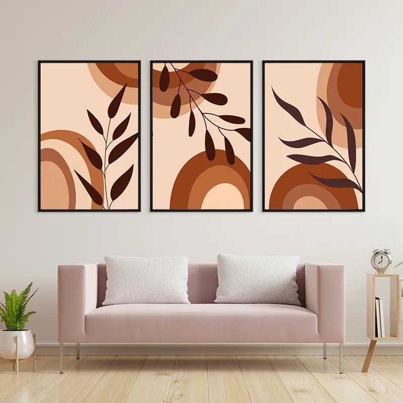 Картина на многоплатна основа Brownbstract mockup 3