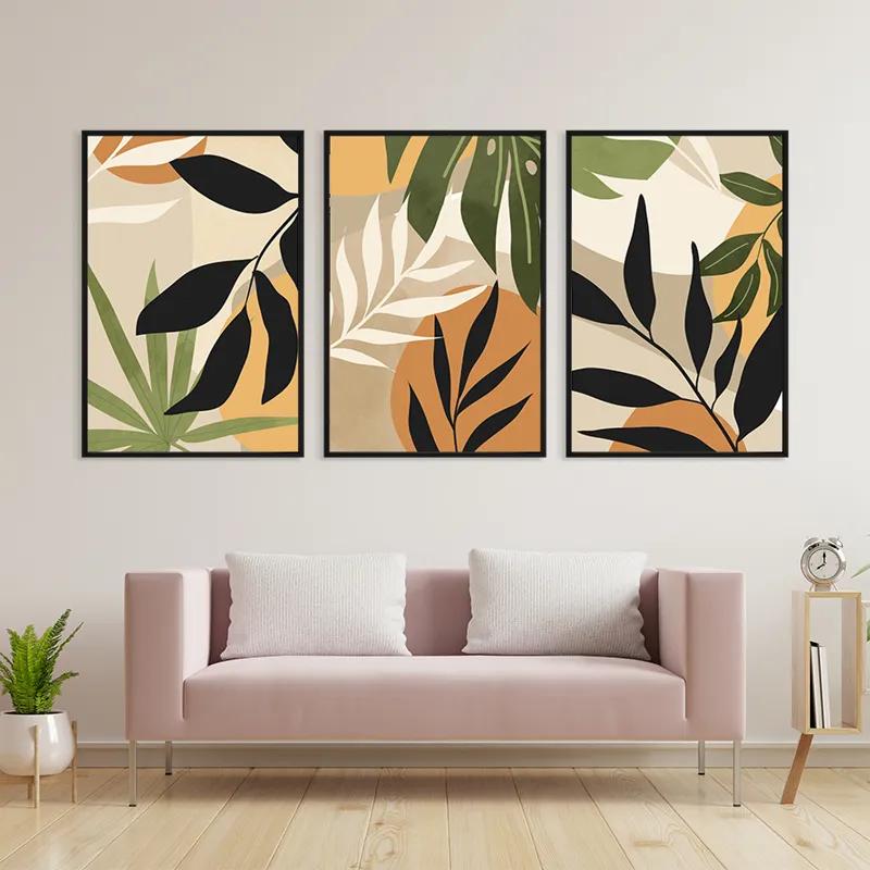 Картина на многоплатна основа Leaves Organicrt mockup 3