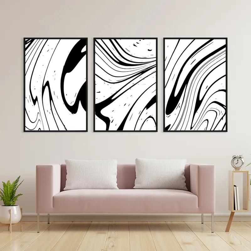 Картина на многоплатна основа White Marblert mockup 3